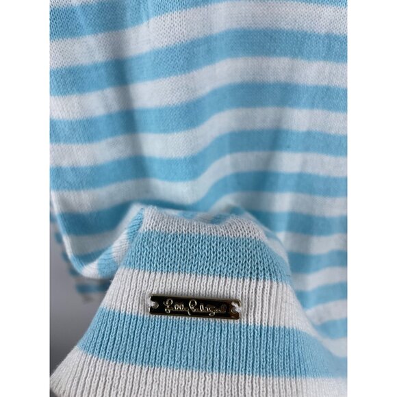 Lilly Pulitzer Women's Medium Cotton Breton Stripe Knit Beachy Nautical Sweater - Picture 5 of 13